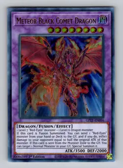 Meteor Black Comet Dragon GFTP-EN096 Ultra Rare Ghosts From the Past Yu-Gi-Oh NM - Image 1