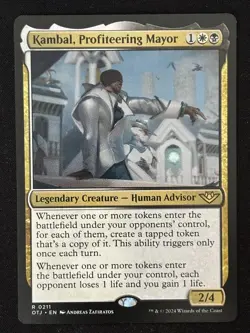 1x MTG Kambal, Profiteering Mayor - Outlaws of Thunder Junction (OTJ) #211 - Image 3
