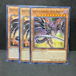 3x Yugioh Red-Eyes Darkness Metal Dragon LDS1-EN004 Common - NM 💎 - Image 1