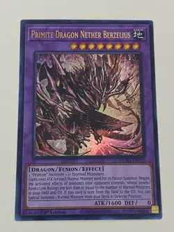 Yugioh Primite Dragon Nether Berzelius - 1st Edition Ultra Rare NM - Free Holo C - Image 1