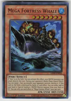 Mega Fortress Whale LED9-EN016 Ultra Rare Yu-Gi-Oh 1st Edition NM - Image 1