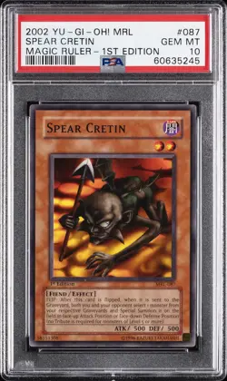2002 YU-GI-OH! MRL-MAGIC RULER 1ST EDITION #087 SPEAR CRETIN PSA 10 - Image 1