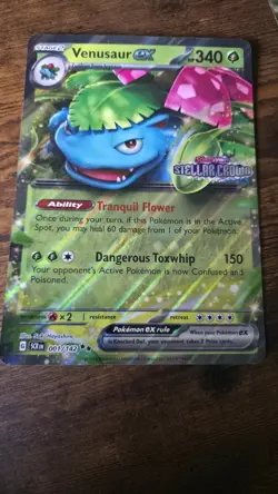 Pokemon TCG Venusaur ex 001/142 JUMBO Stellar Crown Stamped Promo NM/M - Image 1