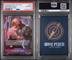 2025 ONE PIECE OP12-LEGACY OF THE MASTER TREASURE RARE VINSMOKE SANJI PSA 10 - Image 2
