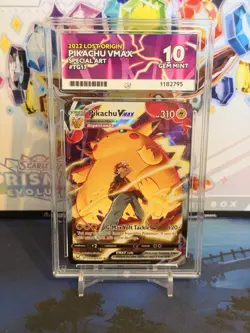 Ace 10 Pikachu VMAX TG17/TG30 Lost Origin Trainer Gallery - Pokemon TCG Gem Mint - Image 1