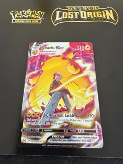 Pikachu VMAX Full-Art Rare Trainer Gallery POKEMON CARD LOST ORIGIN - TG17/TG30 - Image 1