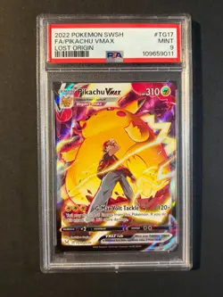 PSA 9 Pokemon Pikachu VMAX TG17/TG30 Lost Origin Full Art - Image 1