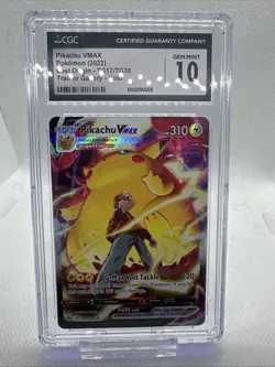 2022 POKEMON LOST ORIGIN TRAINER GALLERY PIKACHU VMAX TG17/TG30 CGC 10 GEM MINT - Image 4