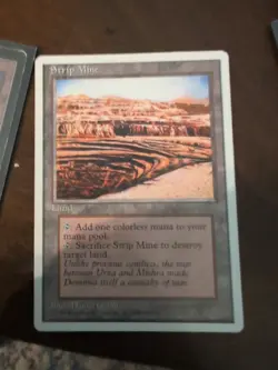 Magic the Gathering Strip Mine 4th Edition Colorless Uncommon Land Card - Image 1