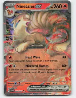 2023 Pokemon, Scarlet & Violet 151, #38/165 Ninetales ex, Holo Double Rare NM - Image 1