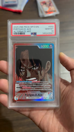 One Piece - OP13-002 Alternate Art Leader - Portgas.D.Ace - PSA 10 - Image 2