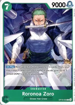 Roronoa Zoro (035) C The Time of Battle Release Event Cards OP16-035 One Piece - Image 1
