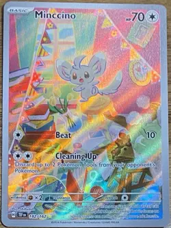 Minccino 182/162 Illustration Rare Temporal Forces Pokemon - Image 1