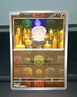 Litwick 016/086 Masterball [Master Ball] Reverse Holo - White Flare Pokemon - Image 1