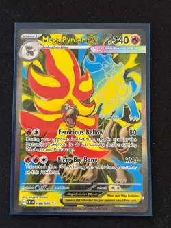 Pokemon TCG Mega Pyroar ex 099/086 Ultra Rare Holo Chaos Rising - Image 1