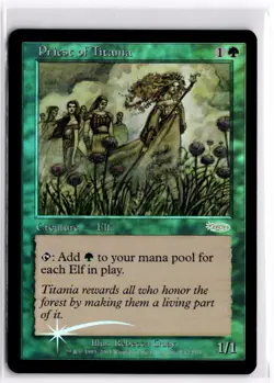 FOIL Priest of Titania FNM DCI Promo LP x1 MTG Magic: the Gathering - Image 1