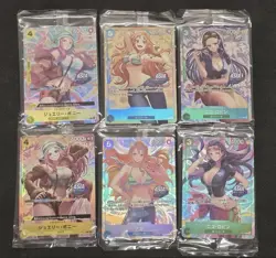 Nami P-112 One Piece Asia Promo Set Of 6/ art set TS02 nami-robin-bonney SEALED - Image 1