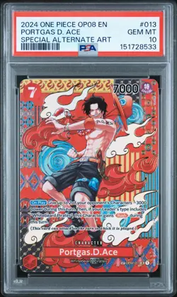 One Piece OP02-013 Portgas.D.Ace SP EN PSA 10 - Image 1