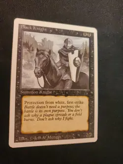 Black Knight Revised Edition 3ed NM MAGIC THE GATHERING White Boarder Vtg ** - Image 2