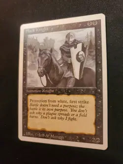 Black Knight Revised Edition 3ed NM MAGIC THE GATHERING White Boarder Vtg ** - Image 3