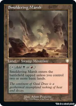 MTG Smoldering Marsh (Retro Frame) Card #202 Commander: The Brothers' War NM ... - Image 1