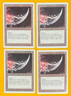 MTG DANCING SCIMITAR (x4) Revised (OldManMTG 011-322) - Image 1