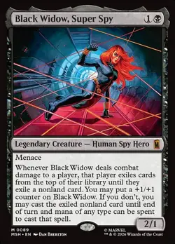 Black Widow, Super Spy 089 Marvel Super Heroes MTG MSH - Image 1