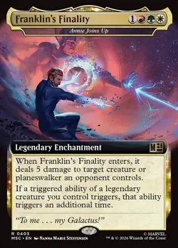 Franklin's Finality Extended Art 403 Marvel Super Heroes Commander MTG MSC - Image 1