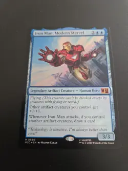 Iron Man, Modern Marvel 830 Foil Marvel Super Heroes MSC MTG Magic The Gathering - Image 2