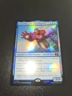 Iron Man, Modern Marvel 830 Foil Marvel Super Heroes MSC MTG Magic The Gathering - Image 3