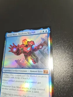 Iron Man, Modern Marvel 830 Foil Marvel Super Heroes MSC MTG Magic The Gathering - Image 5