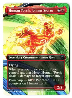 Human Torch, Johnny Storm (Borderless) 321 MSH Magic: The Gathering Foil - Image 1