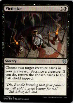 VICTIMIZE 157 UNCOMMON COMMANDER LEGENDS MAGIC: THE GATHERING LP - Image 1