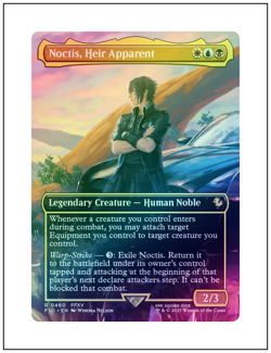 Noctis, Heir Apparent, Borderless Foil - 0460, Final Fantasy Commander, MTG NM - Image 1