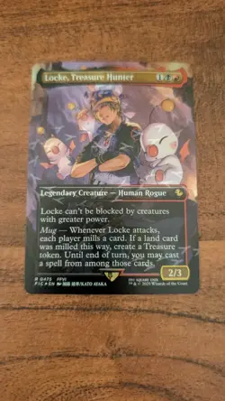 Locke Treasure Hunter borderless Chocobo Track Foil MTG NM 0475 FINAL FANTASY - Image 1