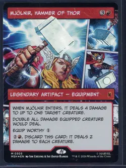 Mjolnir, Hammer of Thor (Borderless) (0303) Marvel Super Heroes Foil - Image 1