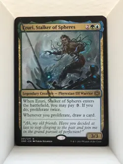 Ezuri, Stalker of Spheres R Phyrexia: All Will Be One 201 NM misprint - Image 1