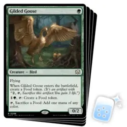 GILDED GOOSE X4 March Of The Machine: Commander Magic MTG MINT CARD - Image 1