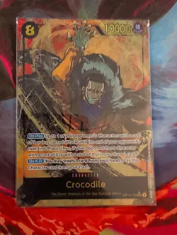 Crocodile OP14-120 Alternate Art The Azure Sea's Seven Sec One Piece Alt Secret - Image 1
