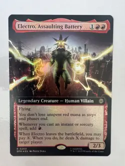 MTG- Electro, Assaulting Battery (Extended Art) - Marvel's Spider-Man (SPM) FOIL - Image 1