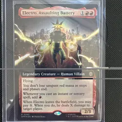 MTG Marvel's Spider-Man Electro, Assaulting Battery (Extended Art) Foil R 0260 - Image 2
