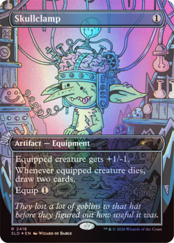 Light Play, English MTG Foil Skullclamp (2416) - Foil Secret Lair Drop Series Si - Image 1