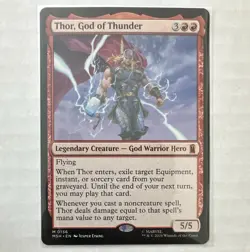 Wizards of the Coast MTG Thor, God of Thunder Marvel Super Heroes #156 Mythic - Image 1