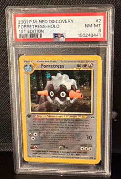 Forretress Pokemon Neo Discovery Holo 1st Edition #2 PSA 8 - Image 1