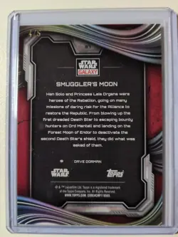 2025 Topps Chrome Star wars Galaxy Smugglers Moon #37 Han Solo Red Refractor 4/5 - Image 2