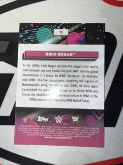 2026 Topps Chrome Cosmic WWE Hulk Hogan Base Card - Image 3