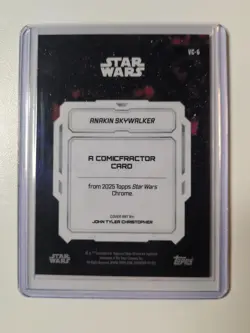 2025 Topps Chrome Star Wars Galaxy Anakin Skywalker ComicFractor SSP #VC-6 - Image 2