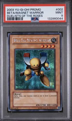 Yugioh Beta The Magnet Warrior DOR-002 Prismatic Secret Rare PSA 9 - Image 1