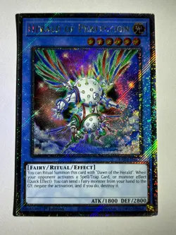Herald of Perfection RA03-EN237 Platinum Secret Rare 1st Edition YuGiOh Card - Image 1