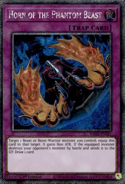 Horn Of The Phantom Beast Platinum Secret Rare 1st Edition RA03-EN241 YuGiOh - Image 1